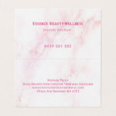 Carte De Visite Faux marbre rose doux (Intérieur déplié)