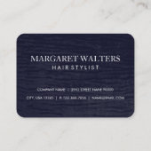 Carte De Visite Faux métal or velours bleu avec Monogramme (Dos)