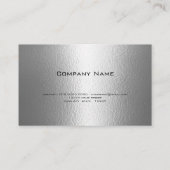 Carte De Visite Faux métalliques d'égout en argent implacé (Dos)