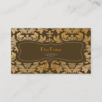 Faux or baroque damassé chocolat
