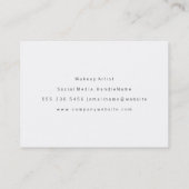 Carte De Visite Faux or brillant avec monogramme chic (Dos)