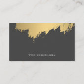 Carte De Visite Faux Or Brossé Beige / Gris (Dos)