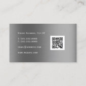 Carte De Visite Faux or et argent métallique réalité (Dos)