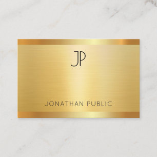 Carte De Visite Faux Or Moderne Élégant Professionnel