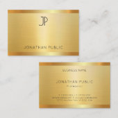 Carte De Visite Faux Or Moderne Élégant Professionnel (Devant / Derrière)