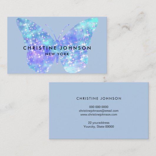 Carte De Visite faux papillon (Devant / Derrière)