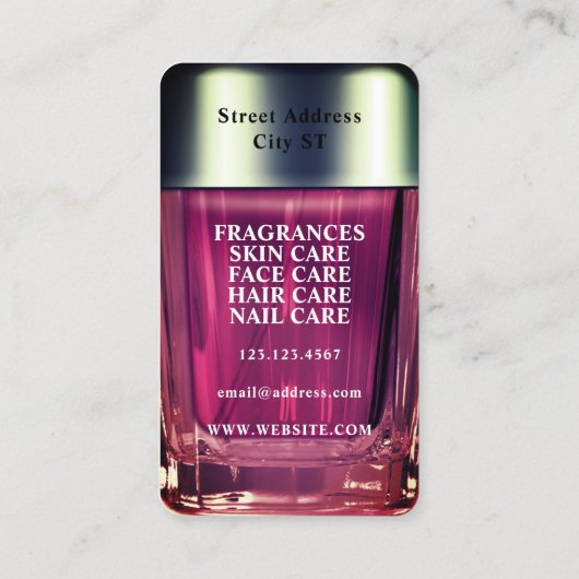 Carte De Visite Faux parfums (Dos)