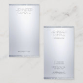 Carte De Visite Faux Parties scintillant Argent Moderne Simple Élé (Devant / Derrière)