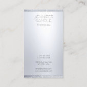Carte De Visite Faux Parties scintillant Argent Moderne Simple Élé (Dos)