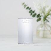 Carte De Visite Faux Parties scintillant Argent Moderne Simple Élé (Debout devant)