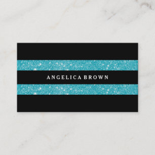 Carte de visite Faux Parties scintillant Stripes