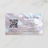 Carte De Visite FAUX Qr Code Nacre (Dos)