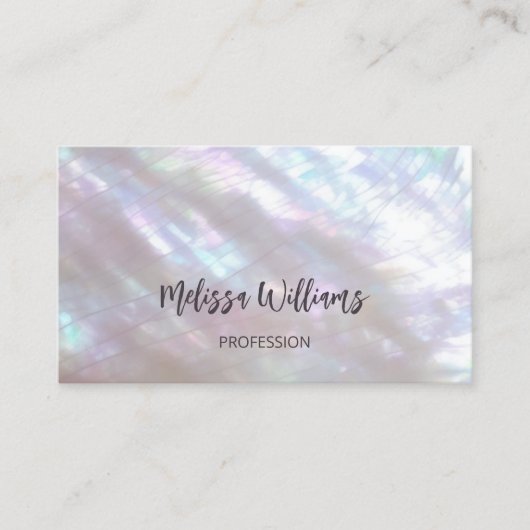 Carte De Visite FAUX Qr Code Nacre (Devant)