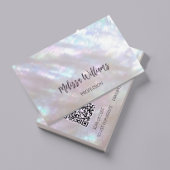 Carte De Visite FAUX Qr Code Nacre