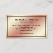 Carte De Visite Faux Rose d'or Foil Dragonfly moderne (Dos)