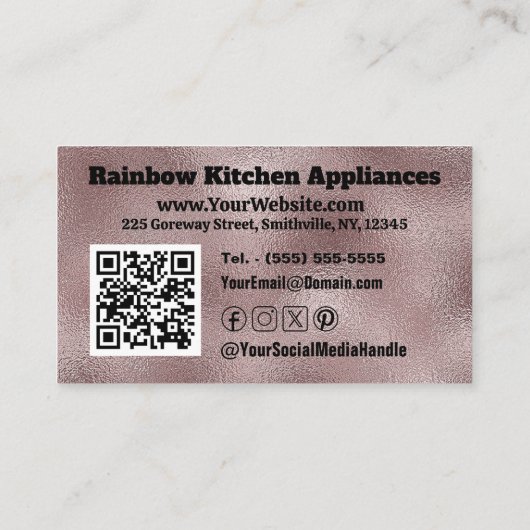 Carte De Visite Faux rose foncé (Dos)