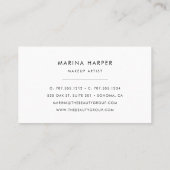 Carte De Visite Faux Rose Gold & Forest Abstrait (Dos)