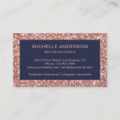 Carte De Visite Faux Rose  Gold Parties scintillant Dragonfly (Dos)