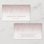 Carte De Visite Faux Rose Gold Parties scintillant String rideau L (Devant / Derrière)