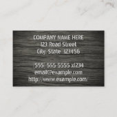 Carte De Visite Faux Rustique Charpentier / Bois (Dos)