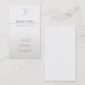 Carte De Visite Faux Silver Moderne et tendance Monogram Luxe (Devant / Derrière)