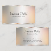 Carte De Visite Faux Silver Professionnel Élégant Modèle moderne (Devant / Derrière)