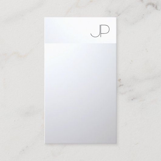 Carte De Visite Faux Silver Professionnel Élégant Moderne (Devant)