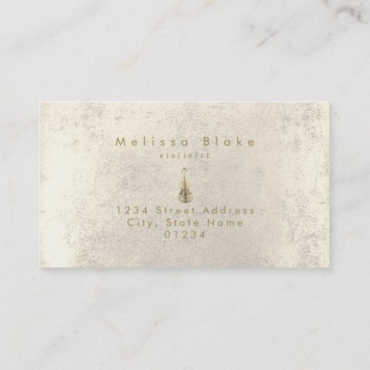 Carte De Visite faux strass violoniste (Dos)