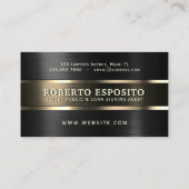 Carte De Visite Faux texture métallique or et métal (Dos)