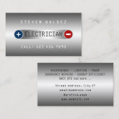 Carte De Visite Faux texture métallique plus et moins électrique (Devant / Derrière)