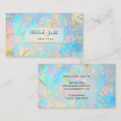 Carte De Visite FAUX texture opale holographique (Devant / Derrière)