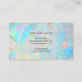 Carte De Visite FAUX texture opale holographique (Dos)