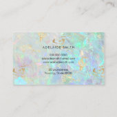 Carte De Visite FAUX texture opale iridescente (Dos)