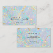 Carte De Visite FAUX texture opale iridescente (Devant / Derrière)