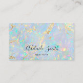 Carte De Visite FAUX texture opale iridescente (Devant)