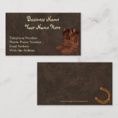Carte De Visite Faux Tooled Leather Wrangler style VI (Devant / Derrière)