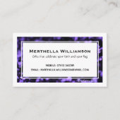 Carte De Visite Faux violet moderne | Parties scintillant Chrétien (Devant)