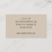 Carte De Visite Feather Boho Girinine Beige Grey (Dos)