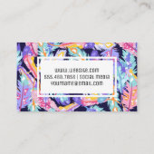 Carte De Visite Feather Boho Motif moderne (Dos)