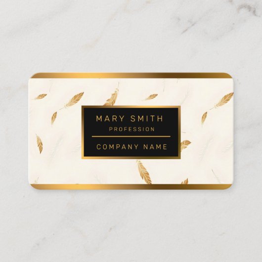 Carte De Visite Feathers Luxury Modern Boho Collection (Devant)