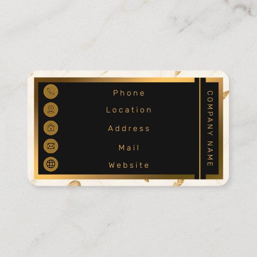 Carte De Visite Feathers Luxury Modern Boho Collection (Dos)