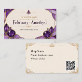 Carte De Visite February Amethyst Birthstone Customer Connection S