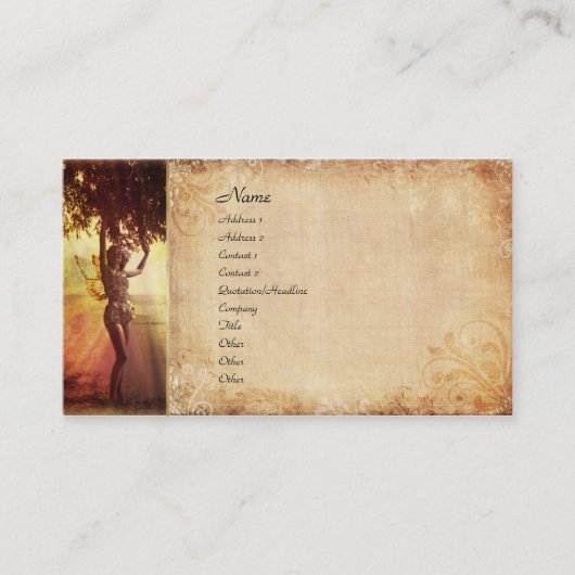 Carte De Visite Fée d'arbre (Devant)