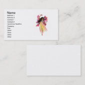 Carte De Visite Fée de carnaval de fleur (Devant / Derrière)