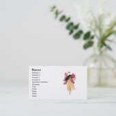 Carte De Visite Fée de carnaval de fleur (Debout devant)