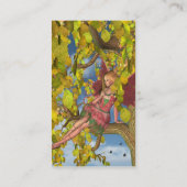 Carte De Visite Fée de floraison de l'arbre du printemps (Dos)