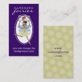 Carte De Visite Fée de restauration de chef de vin de nourriture (Devant / Derrière)