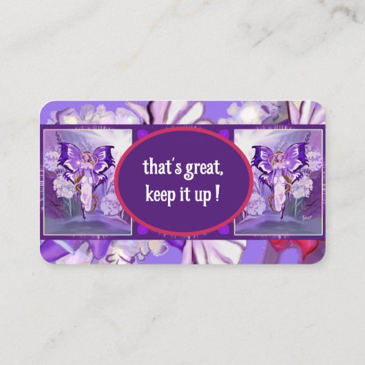 Carte De Visite Fée de soleil pourpre (Dos)