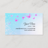 carte de visite - fée, papillon, fantastique (Dos)