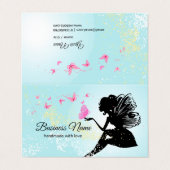 carte de visite - fée, papillon, fantastique (Extérieur déplié)